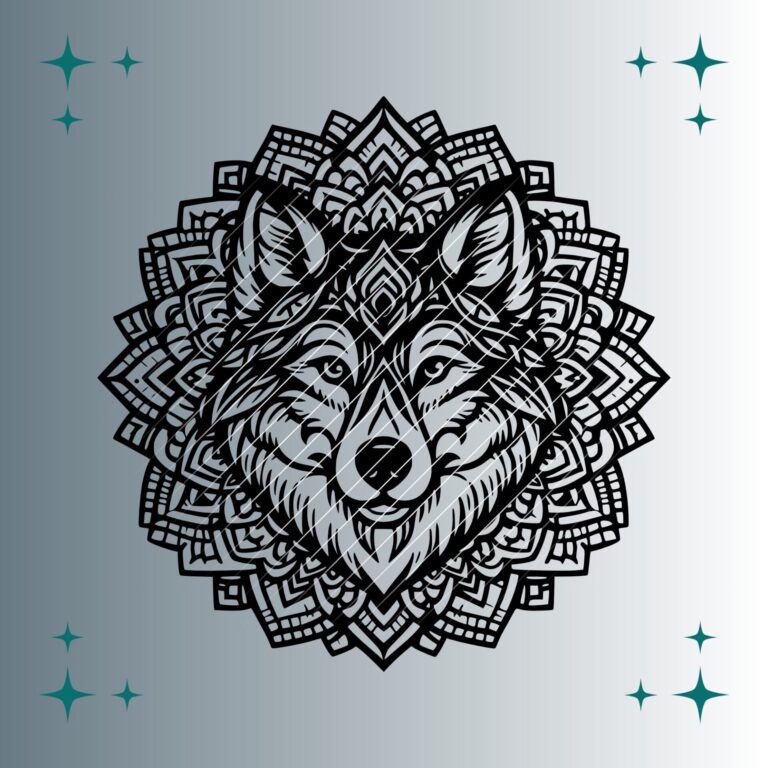 Wolf Mandala #2 | Plotterdatei | SVG & PNG