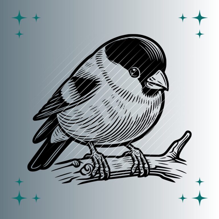 Dompfaff Vogel #2 | Plotterdatei | SVG & PNG