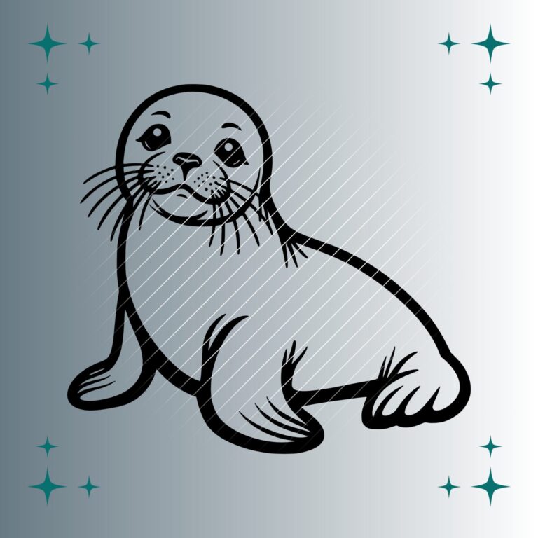 Kegelrobbe | Plotterdatei | SVG & PNG