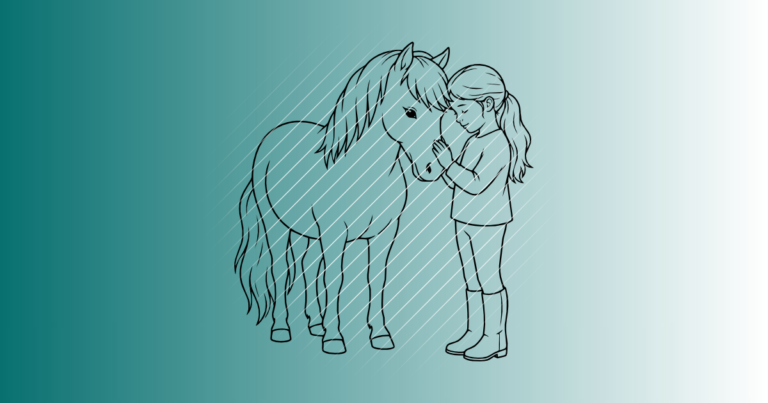 Welsh-Pony & Mädchen | Plotterdatei | SVG & PNG