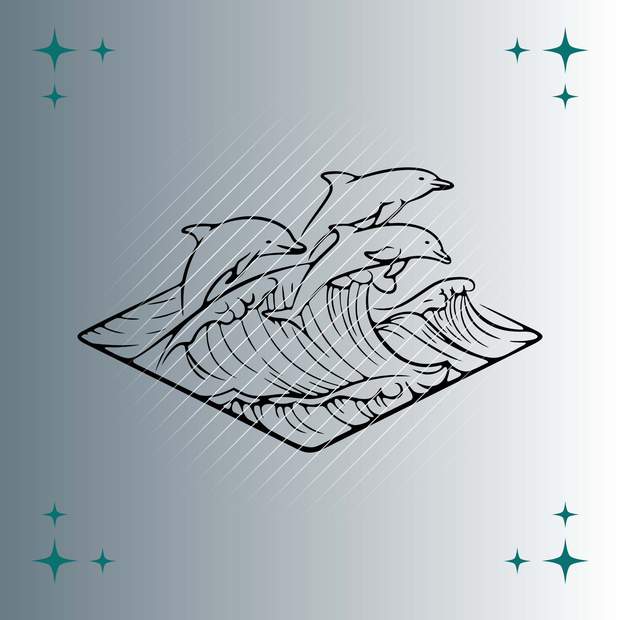 Delfine | Plotterdatei | SVG & PNG