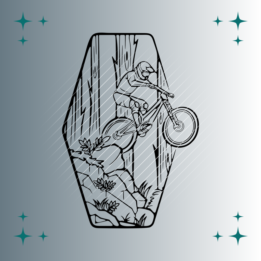 Downhillfahrer | Plotterdatei | SVG & PNG