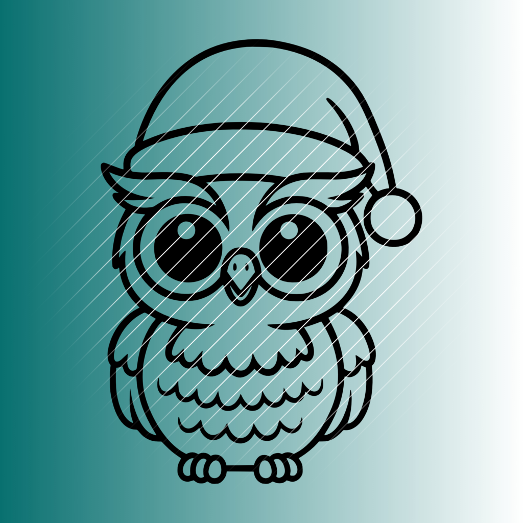 Eule Weihnachtsmütze | Plotterdatei | SVG & PNG
