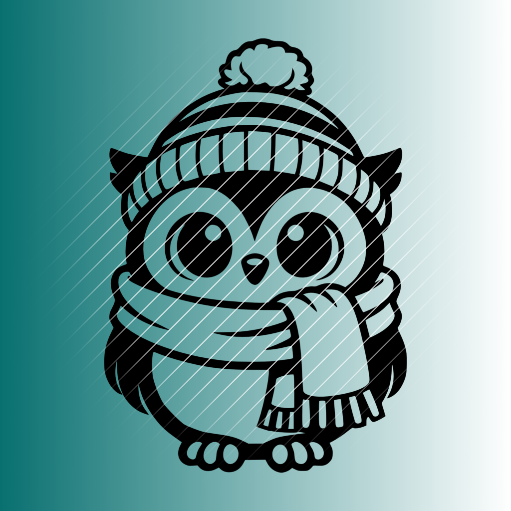 Eule Winter #2 | Plotterdatei | SVG & PNG