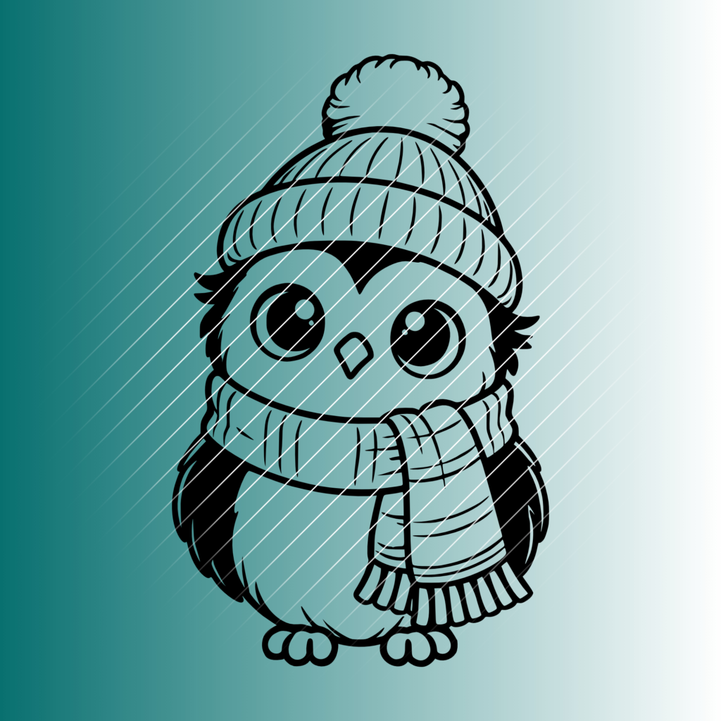 Eule Winter | Plotterdatei | SVG & PNG
