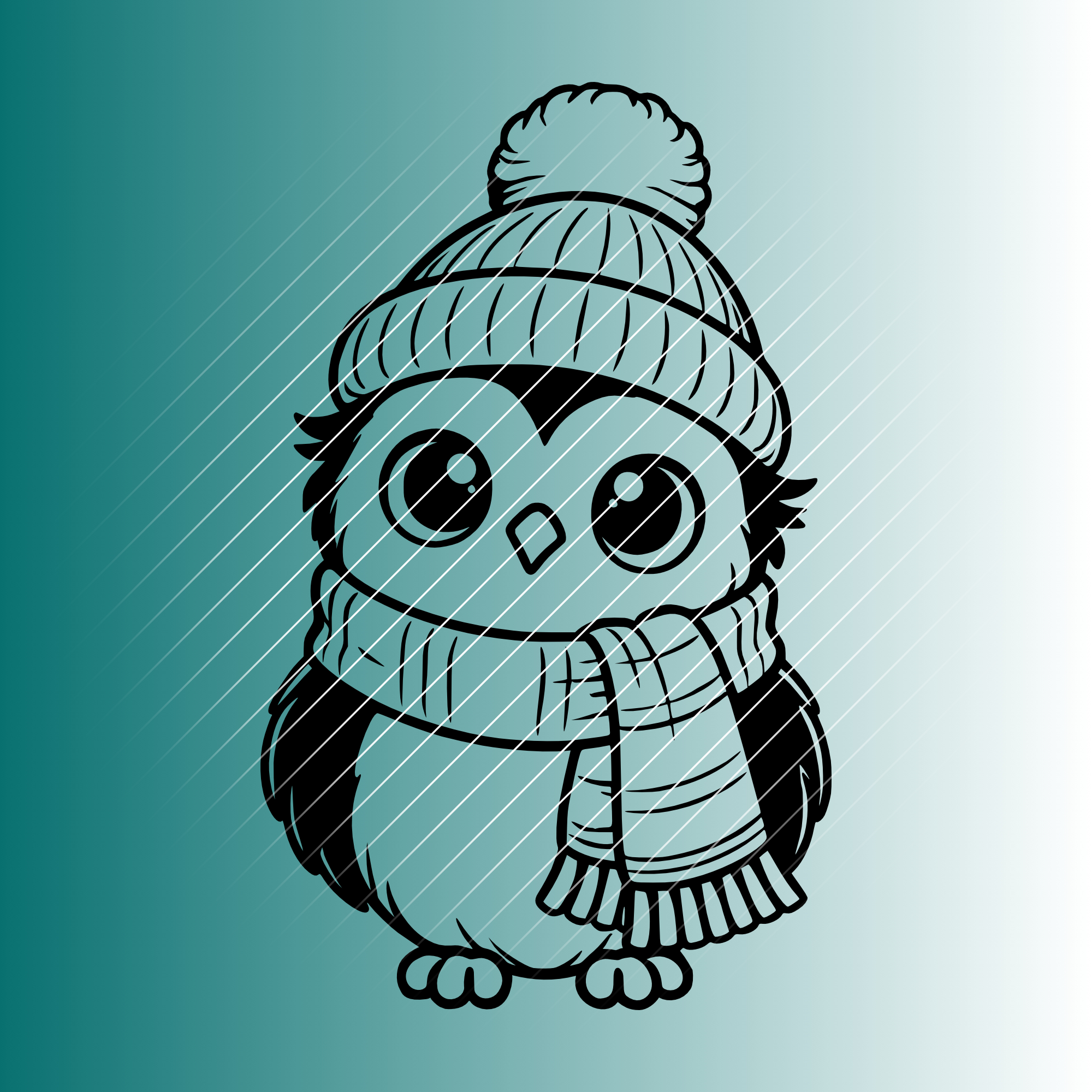 Eule Winter | Plotterdatei | SVG & PNG