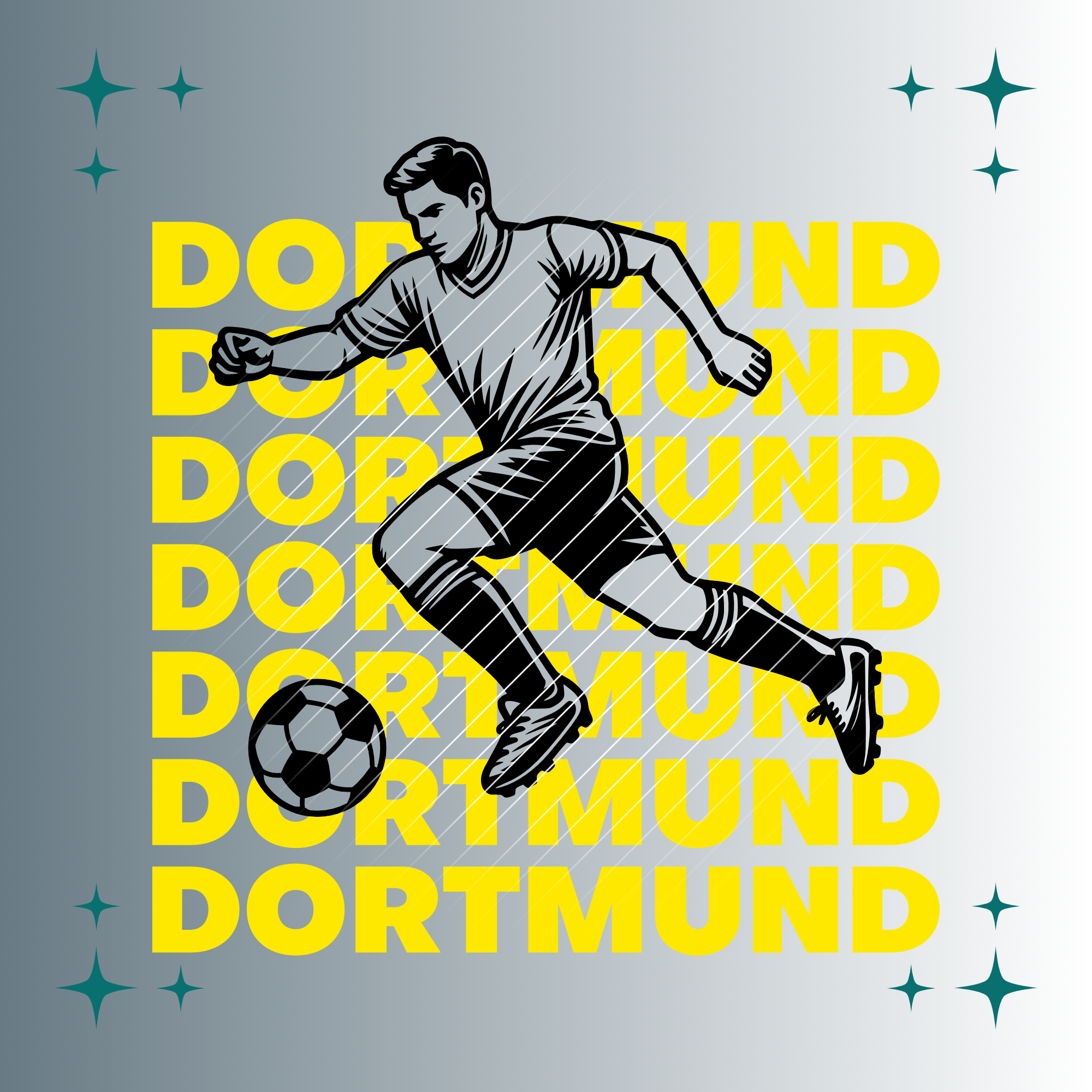 Fußballspieler Dortmund Plotterdatei SVG PNG www.famafami.de Fußballspieler Dortmund | Plotterdatei | SVG & PNG
