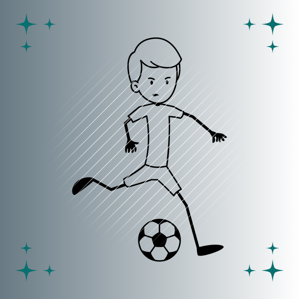 Fußballspieler Strichmännchen #6 | Plotterdatei | SVG & PNG