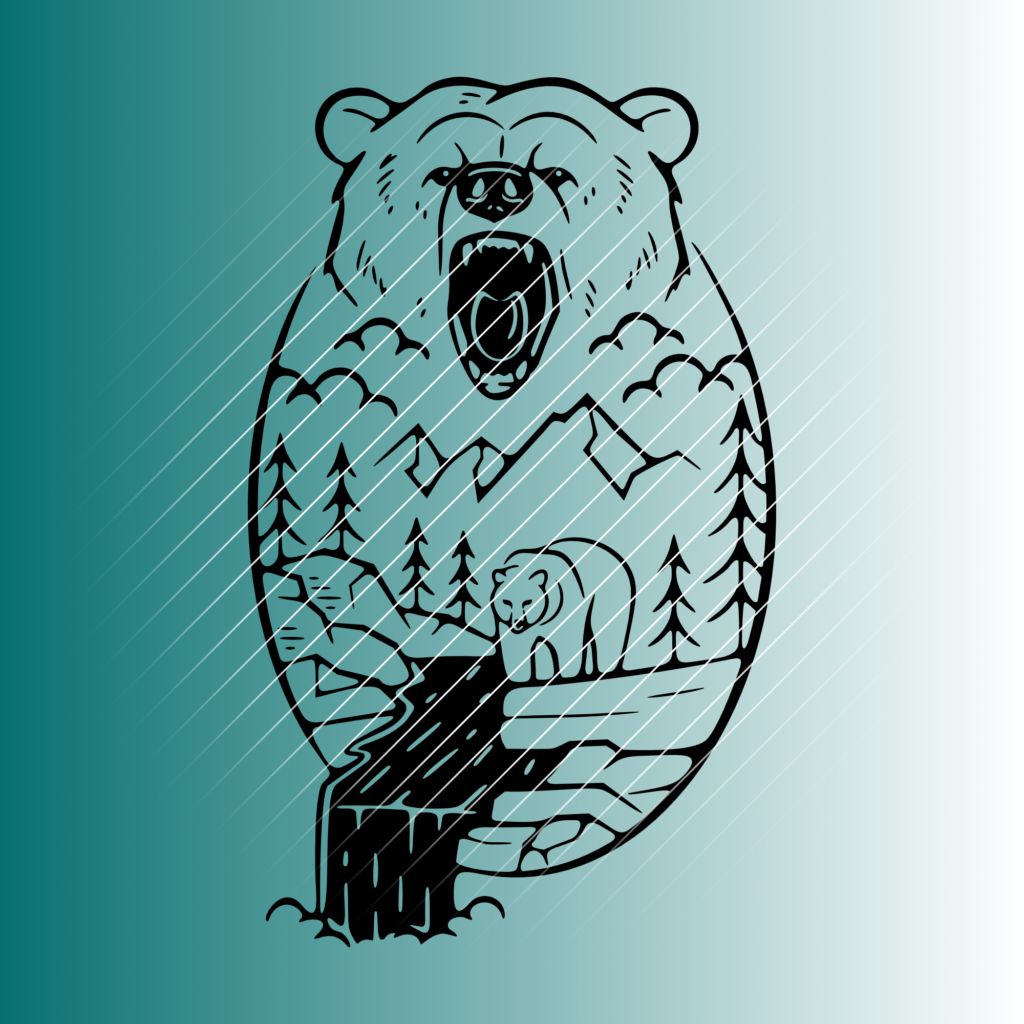 Grizzlybär #2 | Plotterdatei | SVG & PNG