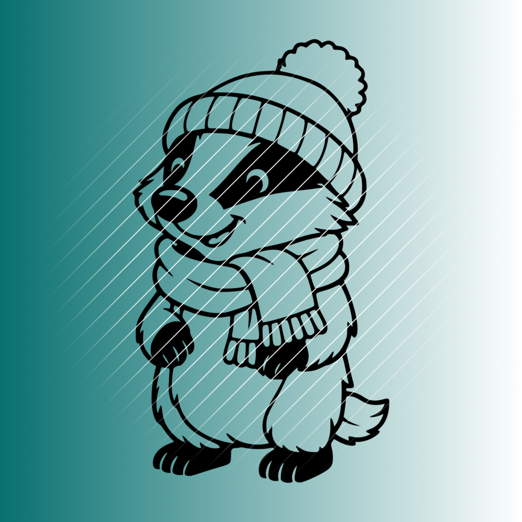 Happy Dachs Winter | Plotterdatei | SVG & PNG