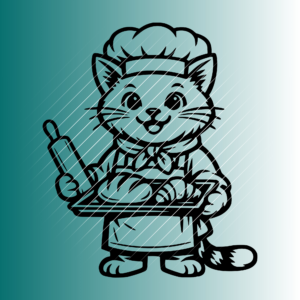 Happy Katze Bäcker | Plotterdatei | SVG & PNG