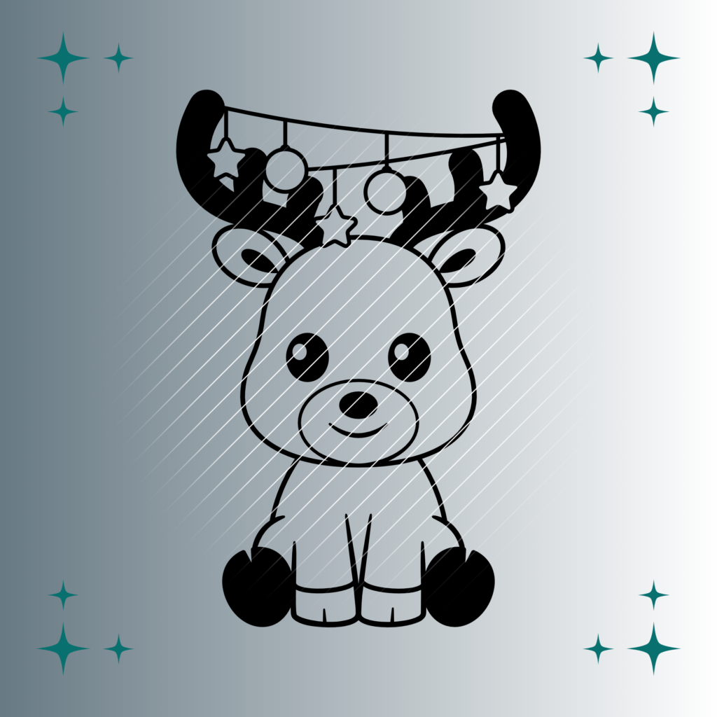 Happy Rentier | Plotterdatei | SVG & PNG