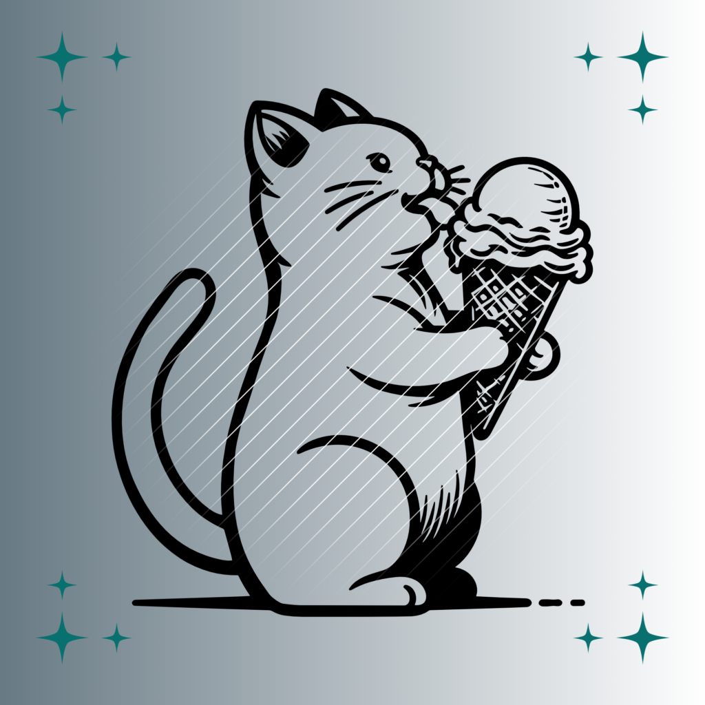 Katze Eiscreme | Plotterdatei | SVG & PNG