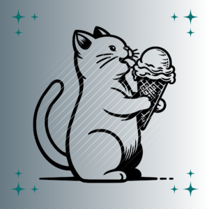 Katze Eiscreme | Plotterdatei | SVG & PNG
