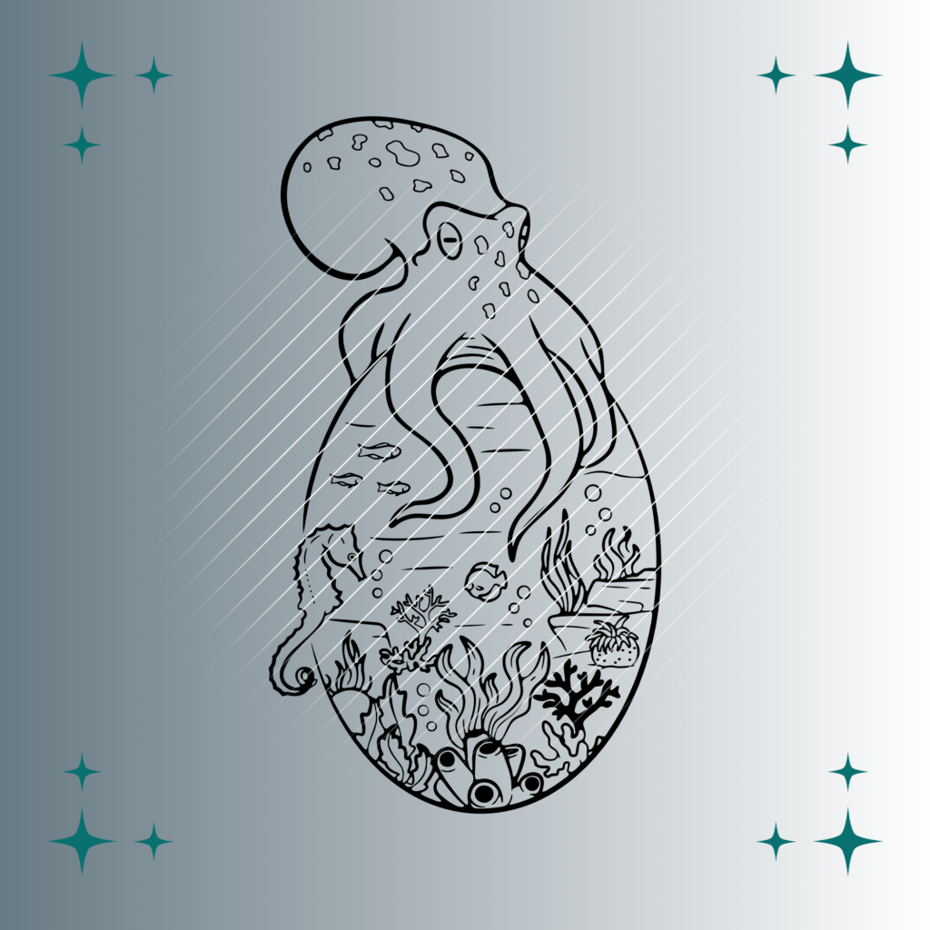 Krake & Seepferd | Plotterdatei | SVG & PNG