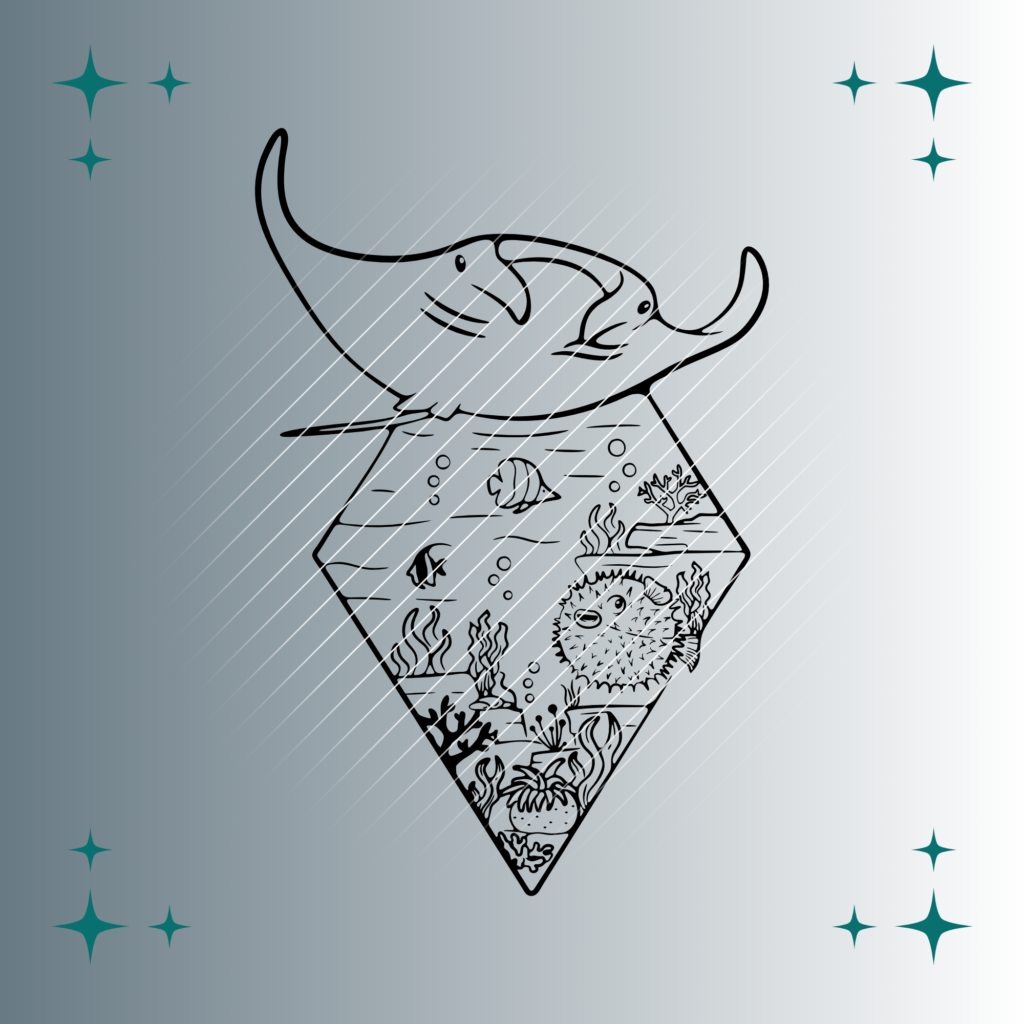Kugelfisch & Rochen | Plotterdatei | SVG & PNG