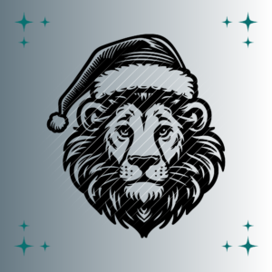 Löwe Weihnachtsmütze #2 | Plotterdatei | SVG & PNG