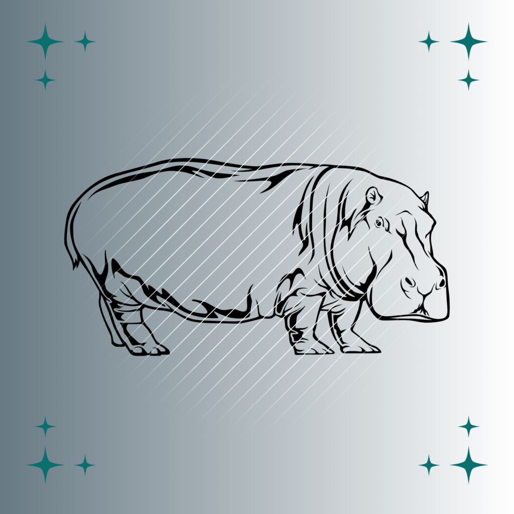 Nilpferd #2 | Plotterdatei | SVG & PNG