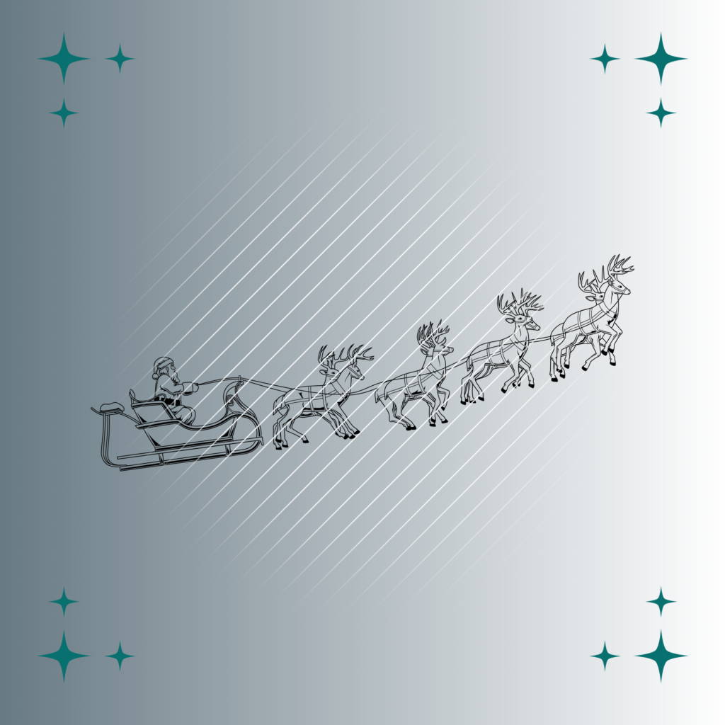 Rentiere & Weihnachtsmann | Plotterdatei | SVG & PNG