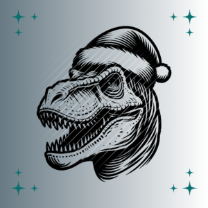 Tyrannosaurus Rex Weihnachtsmütze | Plotterdatei | SVG & PNG