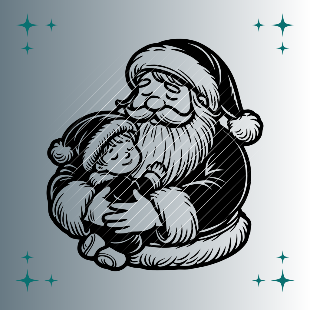 Weihnachtsmann & Christkind #2 | Plotterdatei | SVG & PNG