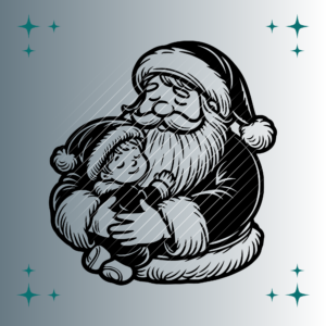 Weihnachtsmann & Christkind #2 | Plotterdatei | SVG & PNG