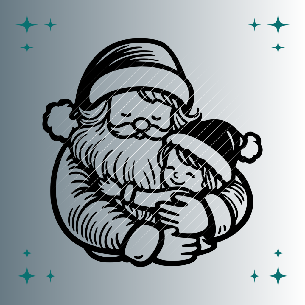 Weihnachtsmann & Christkind | Plotterdatei | SVG & PNG