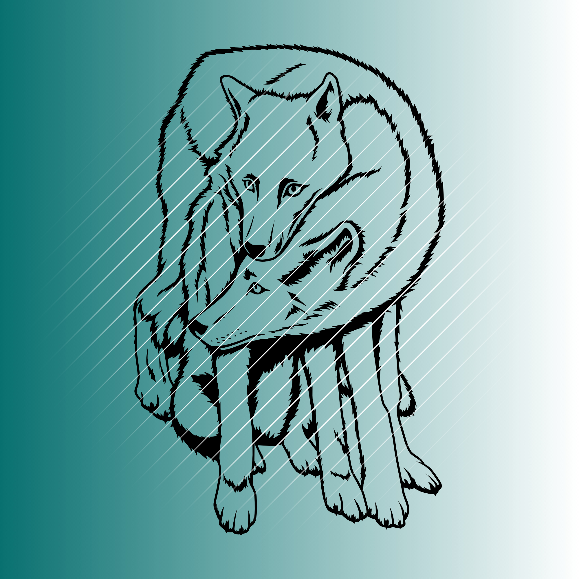 Wölfe | Plotterdatei | SVG & PNG