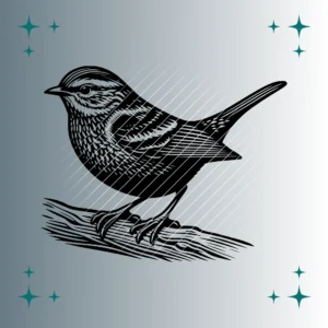 Alpenbraunelle Vogel #2 | Plotterdatei SVG & PNG