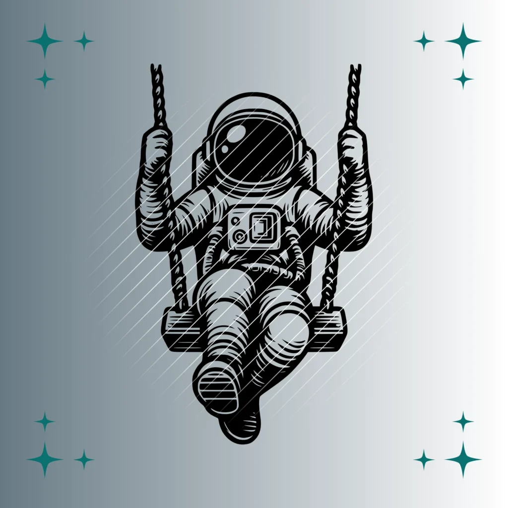 Astronaut Schaukel #4 | Plotterdatei | SVG & PNG