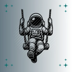 Astronaut Schaukel #4 | Plotterdatei | SVG & PNG