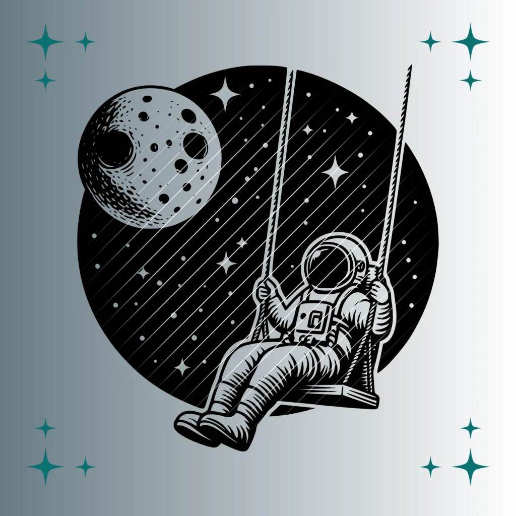 Astronaut Schaukel #3 | Plotterdatei | SVG & PNG