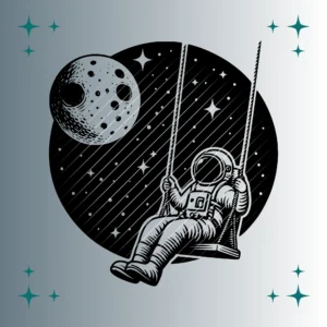Astronaut Schaukel #3 | Plotterdatei | SVG & PNG