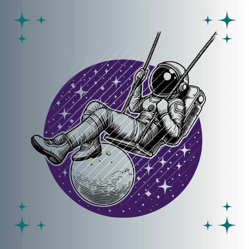 Astronaut Schaukel | Plotterdatei | SVG & PNG
