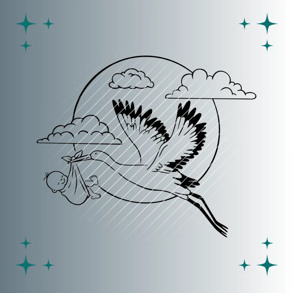 Baby & Storch | Plotterdatei | SVG & PNG