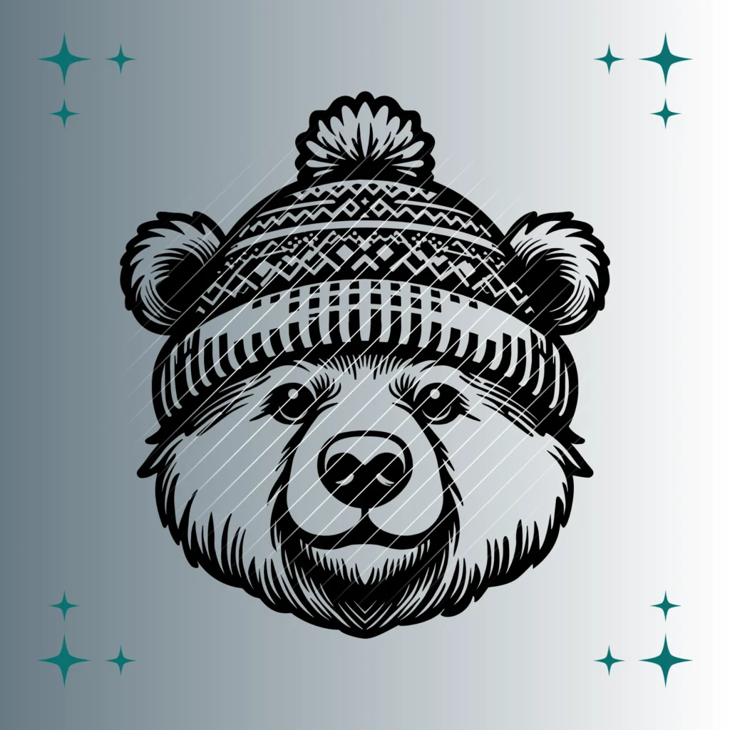 Bär Bommelmütze | Plotterdatei | SVG & PNG