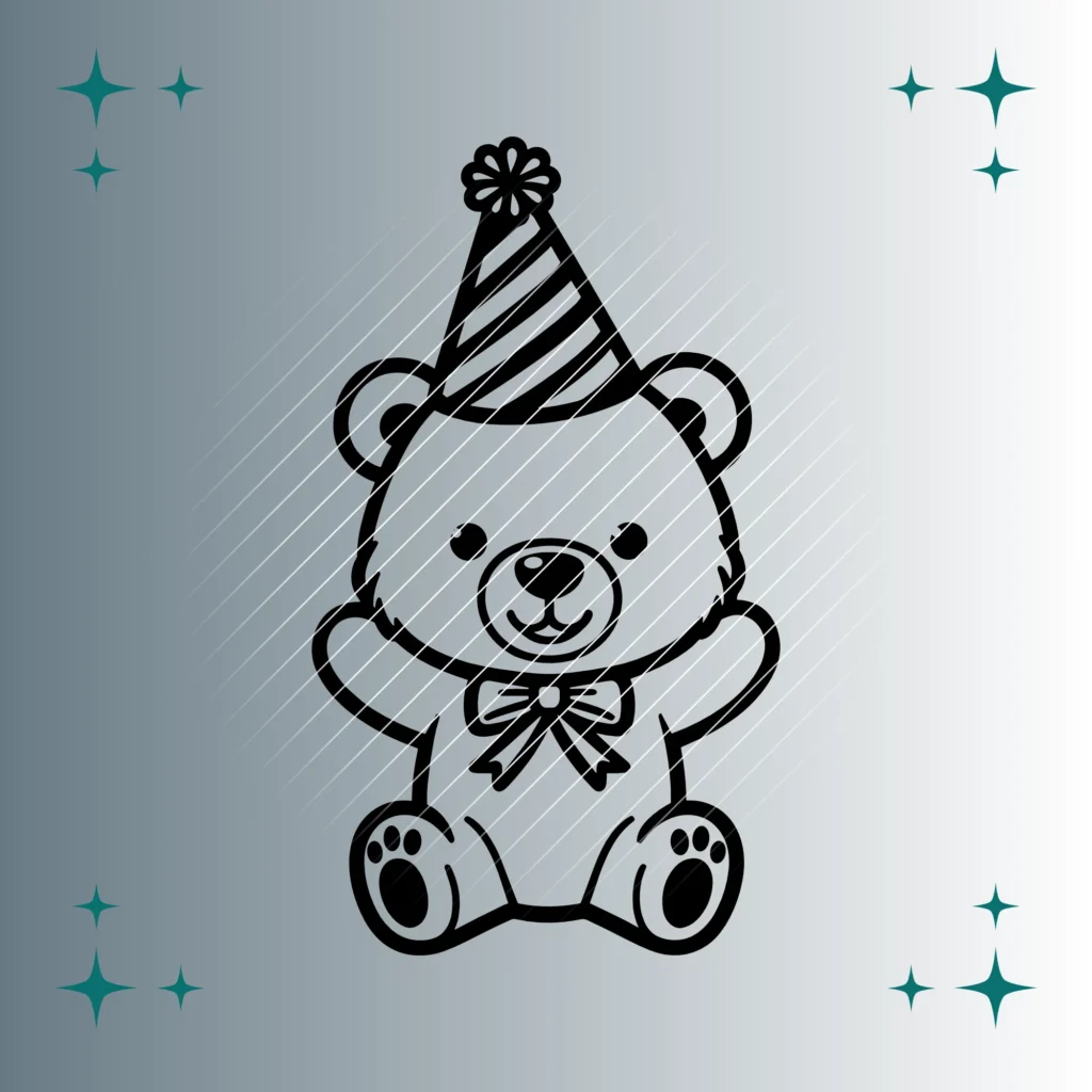 Bär Party #2 | Plotterdatei | SVG & PNG