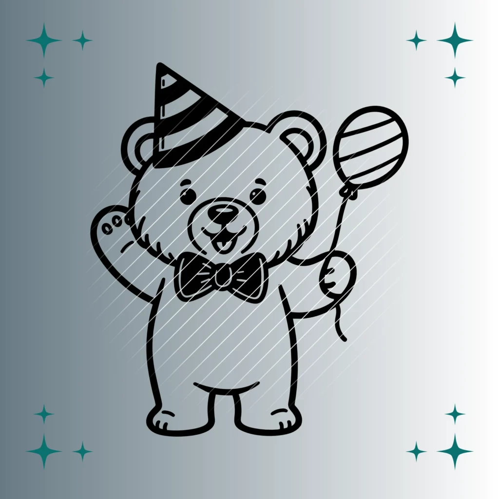Bär Party | Plotterdatei | SVG & PNG