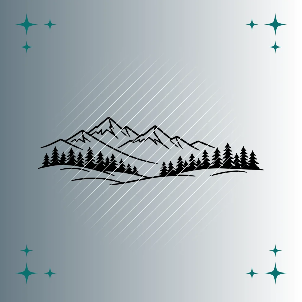Berglandschaft | Plotterdatei SVG & PNG