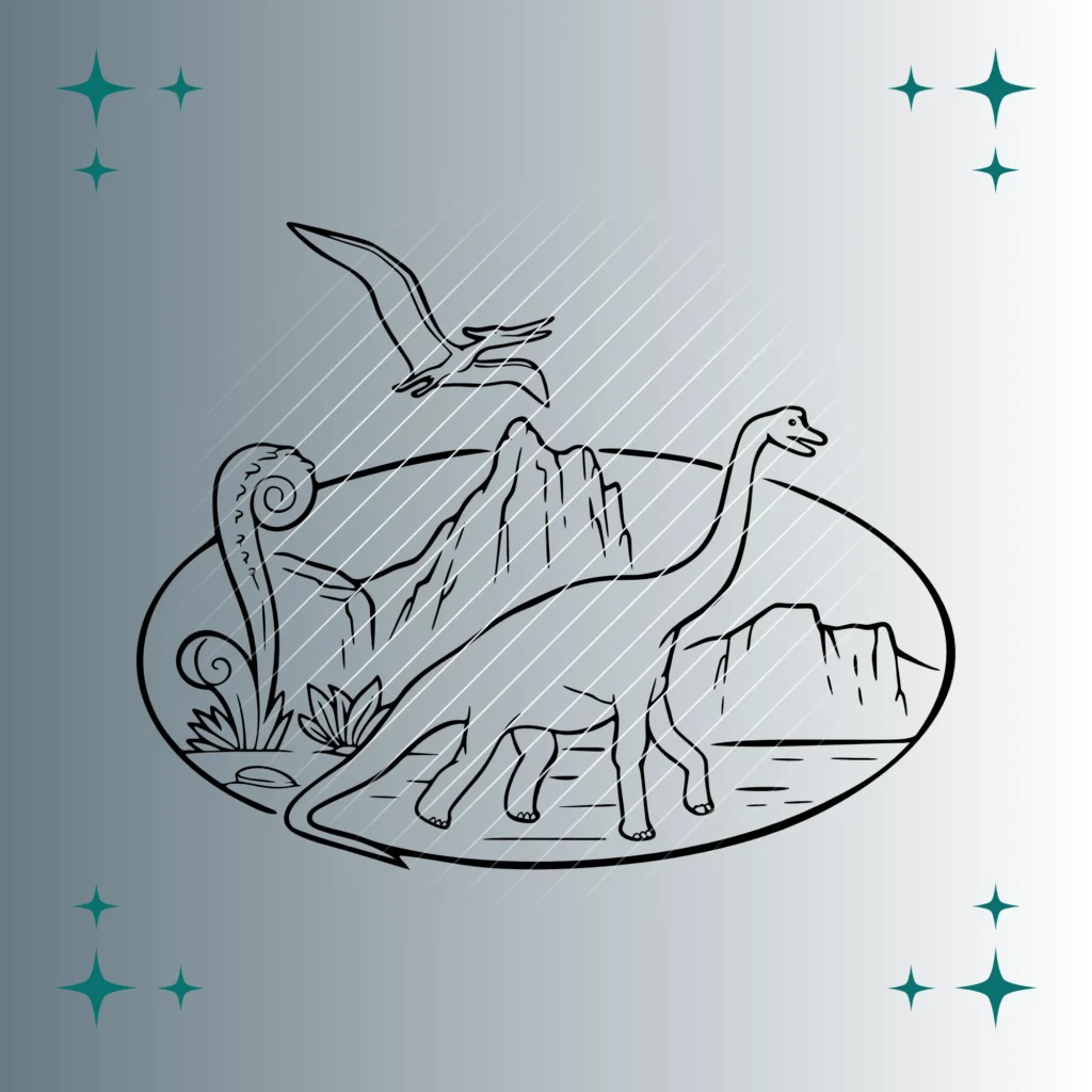 Brachiosaurus & Pteranodon | Plotterdatei | SVG & PNG