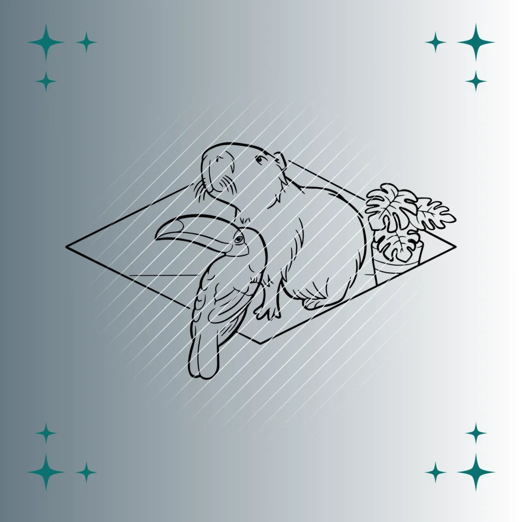 Capybara & Tukan | Plotterdatei | SVG & PNG