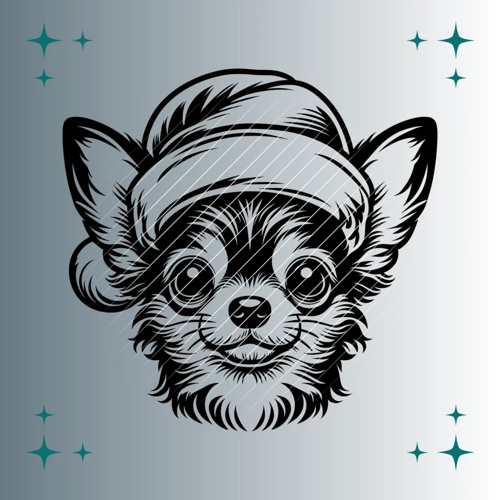 Chihuahua Weihnachtsmütze | Plotterdatei | SVG & PNG