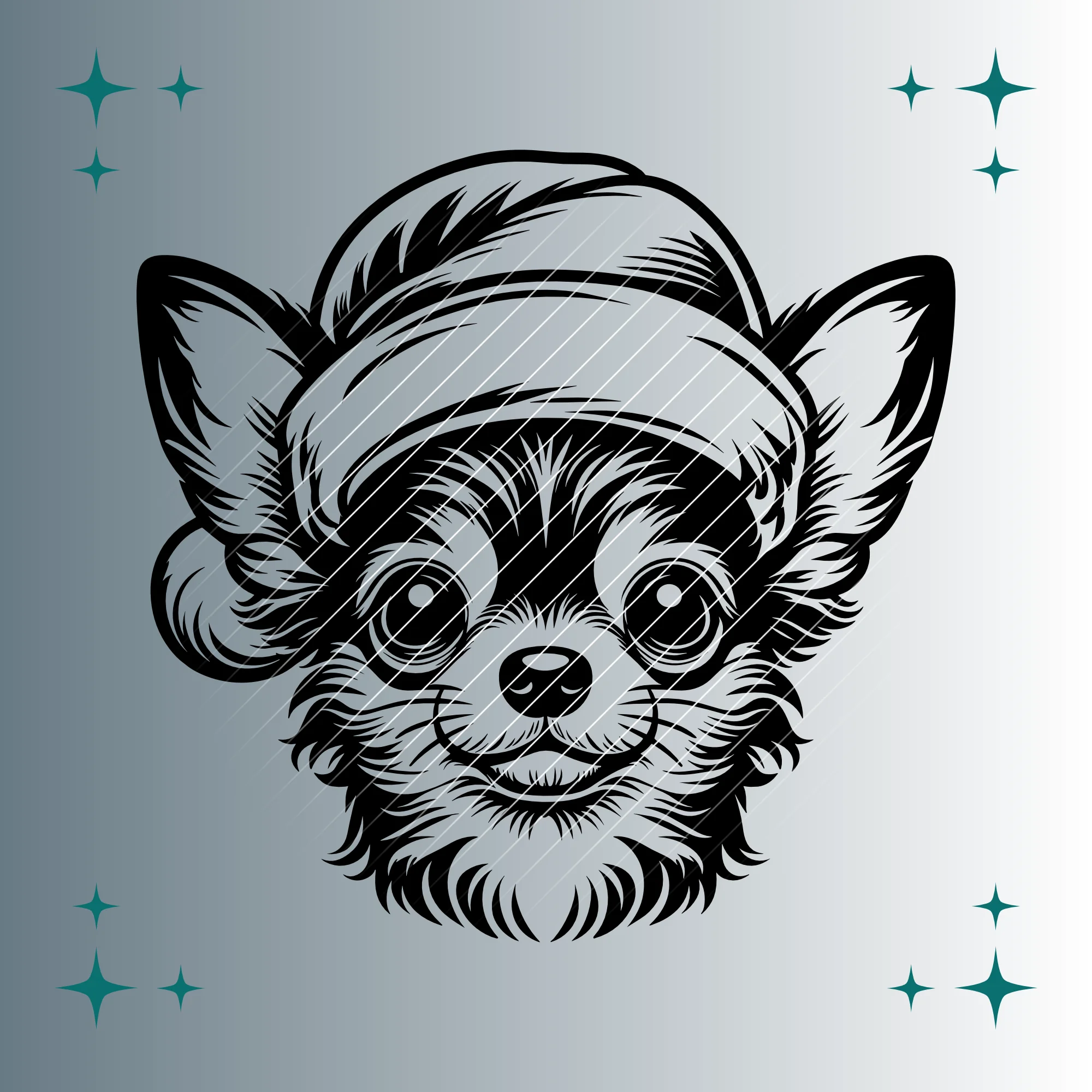 Chihuahua Weihnachtsmütze | Plotterdatei | SVG & PNG