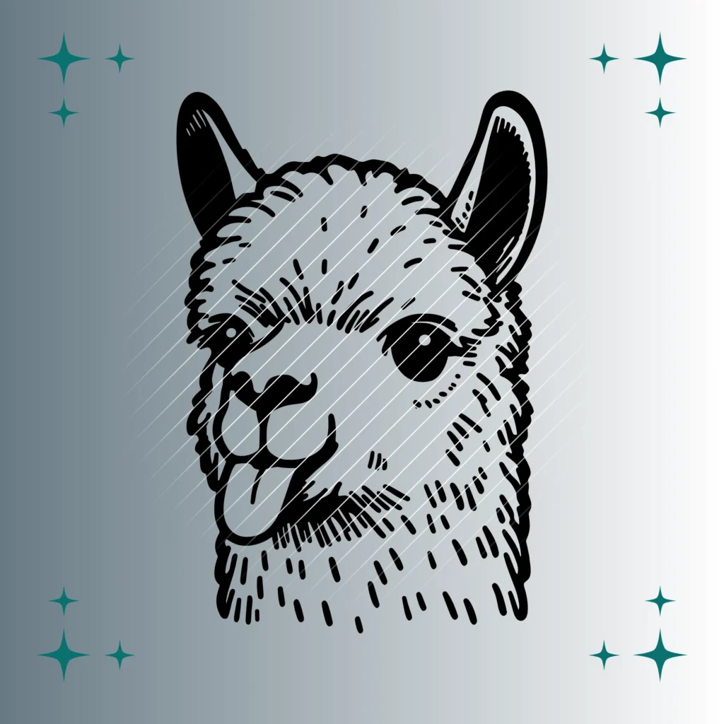 Crazy Alpaka | Plotterdatei | SVG & PNG
