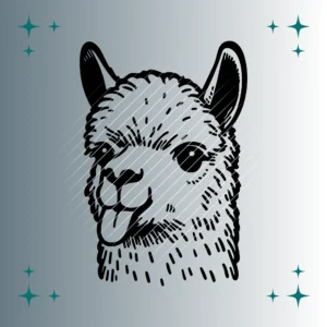 Crazy Alpaka | Plotterdatei | SVG & PNG