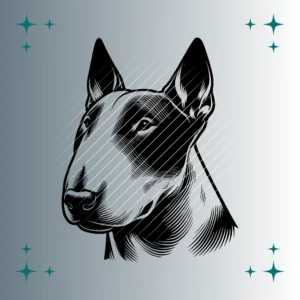 English Bull Terrier Hund #2 | Plotterdatei SVG & PNG