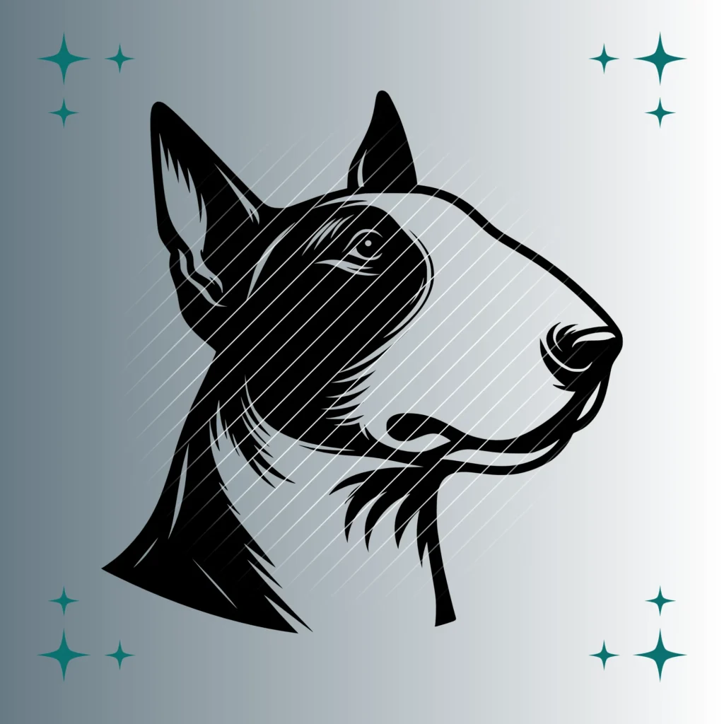 English Bull Terrier Hund | Plotterdatei SVG & PNG
