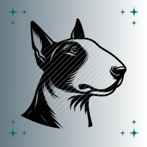 English Bull Terrier Hund | Plotterdatei SVG & PNG