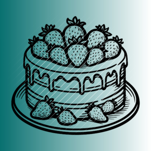 Erdbeertorte | Plotterdatei SVG & PNG