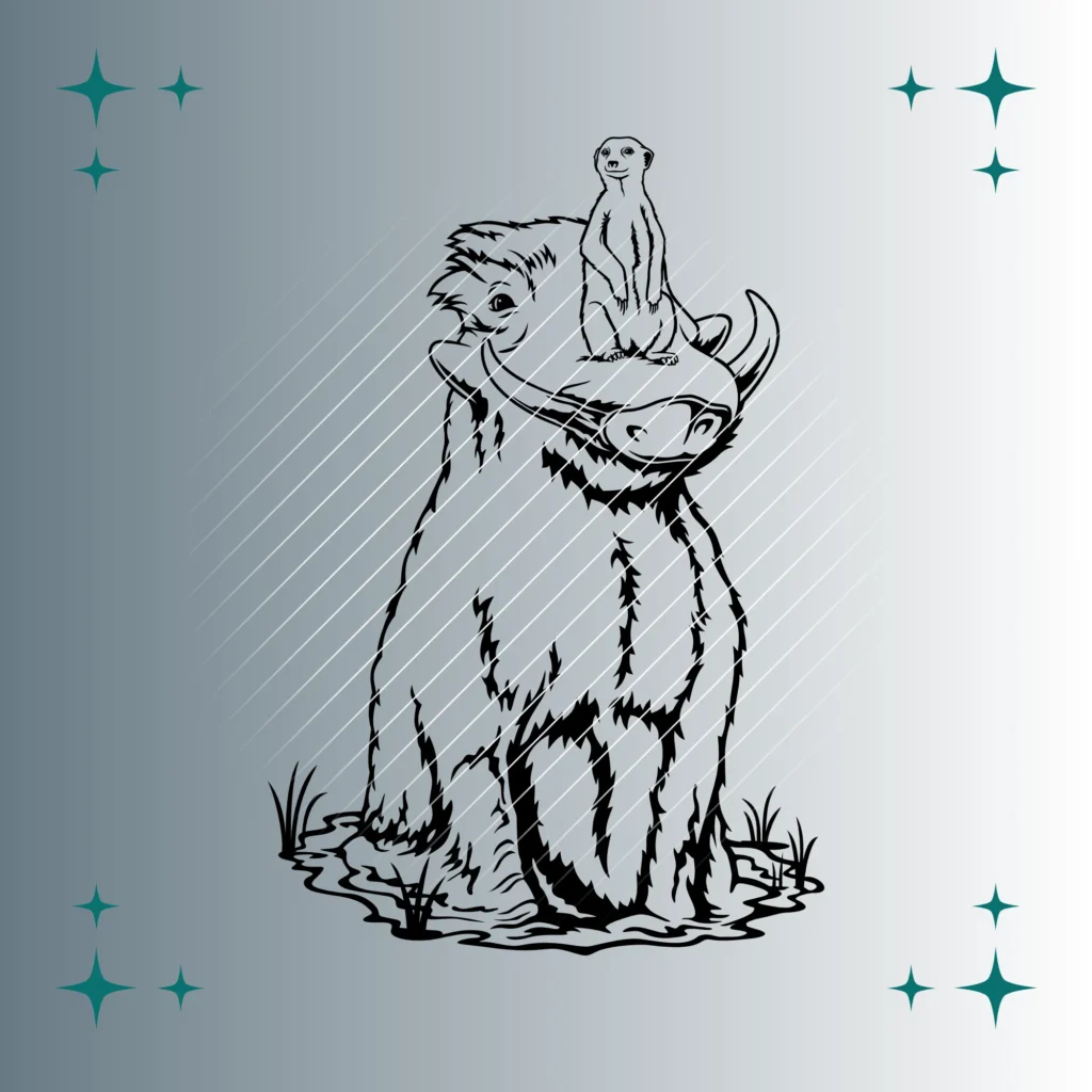 Erdmännchen & Warzenschwein | Plotterdatei | SVG & PNG